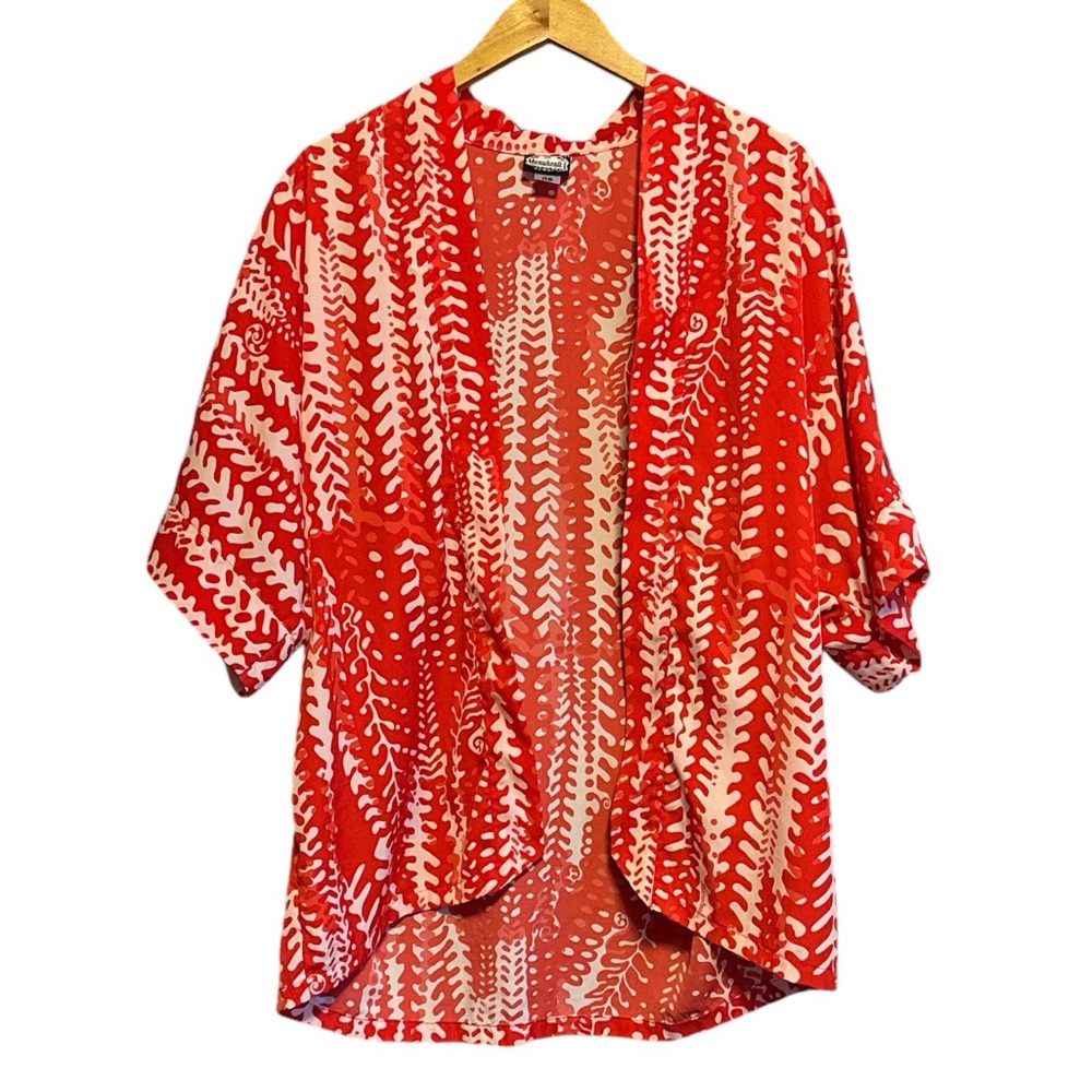 Manuhealii Red and White Women's Kimono